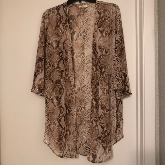 Maurices snake print open front kimono - Picture 3 of 4